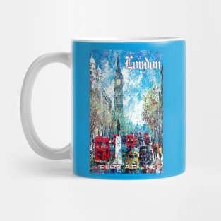 Vintage Travel Poster - Colorful London Mug